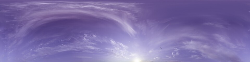 360 hdr panorama, lavender sky with Cirrus clouds, seamless and suitable for sky replacement and 3D...