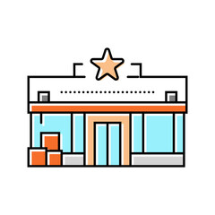 dime store shop color icon vector. dime store shop sign. isolated symbol illustration