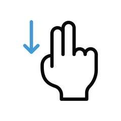 Swipe Down Icon vector stock illustration