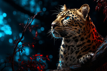 a leopard in the jungle