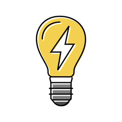 power electricity color icon vector. power electricity sign. isolated symbol illustration
