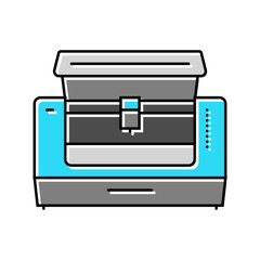 laser cutter tool work color icon vector. laser cutter tool work sign. isolated symbol illustration