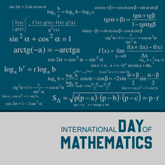 Vector illustration ofVector illustration of International Mathematics Day