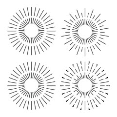 Collection of sunshine, shine and icons
broken line