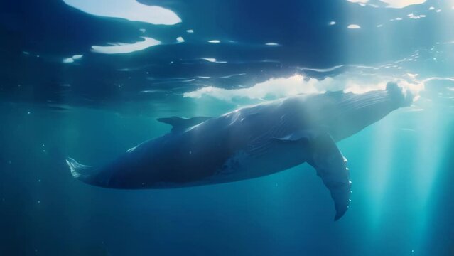 whale swimming in the ocean