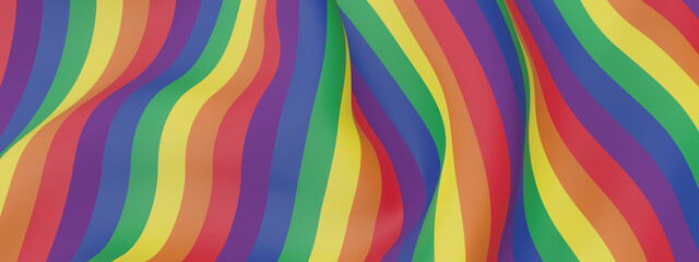 Rainbow wave background. LGBTQ flag.