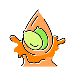 pumpkin seed oil liquid yellow color icon vector. pumpkin seed oil liquid yellow sign. isolated symbol illustration
