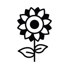 Sunflower icon vector stock illustration