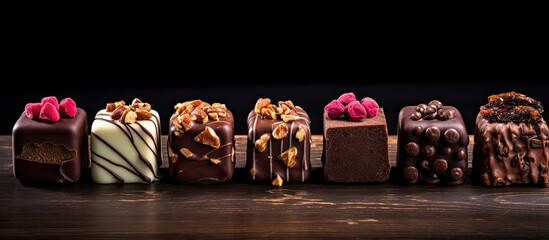 Various chocolate pralines