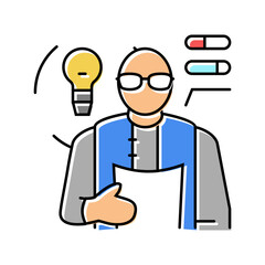 developer scientist worker color icon vector. developer scientist worker sign. isolated symbol illustration