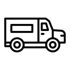 Fototapeta premium Armored Van Icon Design