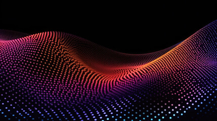 Dynamic waves mesmerizing abstract technology background, featuring dotted waves in a seamless dance of innovation and futuristic elegance