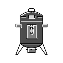 smoker steak color icon vector. smoker steak sign. isolated symbol illustration