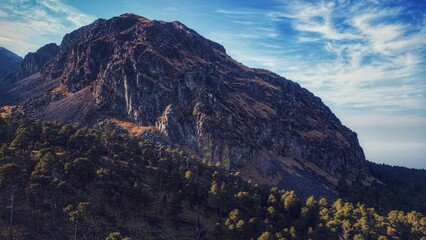 sunset in the mountains