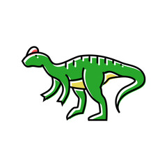 Fototapeta premium allosaurus dinosaur animal color icon vector. allosaurus dinosaur animal sign. isolated symbol illustration