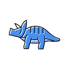 triceratops dinosaur animal color icon vector. triceratops dinosaur animal sign. isolated symbol illustration