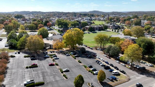 aerial push in lee university in cleveland tennessee