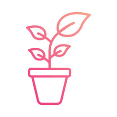 Plant icon vector stock illustration