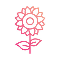 Sunflower icon vector stock illustration