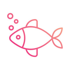 Fish icon vector stock illustration