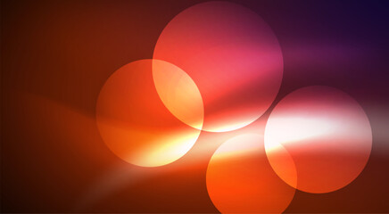 Shiny Light Neon Bubble Circles. Vector illustration For Wallpaper, Banner, Background, Card, Book Illustration, landing page