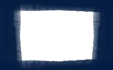 Obraz premium 藍色のにじみフレーム