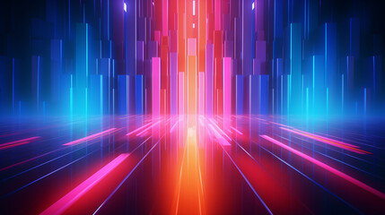 Neon laser lines abstract background 