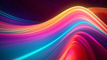 Neon waves background