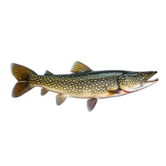 Fototapeta premium Pike fish on transparent background