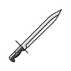 bayonet weapon war color icon vector. bayonet weapon war sign. isolated symbol illustration