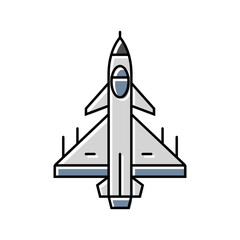 fighter jet weapon war color icon vector. fighter jet weapon war sign. isolated symbol illustration