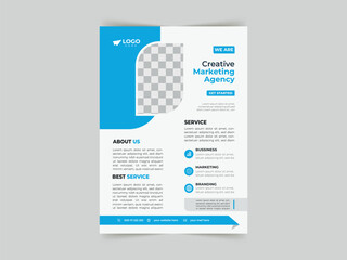 vector corporate modern business flyer design template