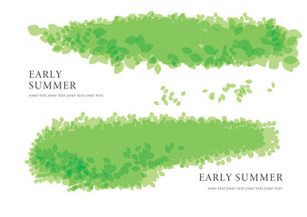 緑の葉イラストのグラフィック素材