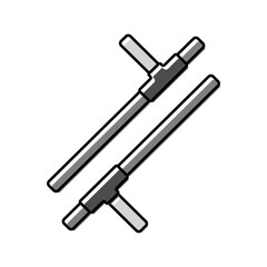 tonfa weapon military color icon vector. tonfa weapon military sign. isolated symbol illustration