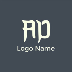 Obraz premium AD letter abstract monogram initial letter logo design