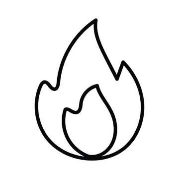 Fire icon vector stock illustration