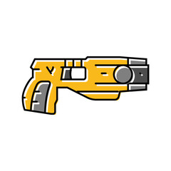 taser weapon military color icon vector. taser weapon military sign. isolated symbol illustration
