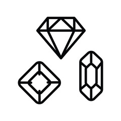 Gems icon vector stock illustration