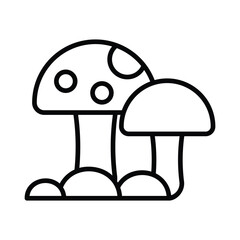 Mushroom icon vector stock illustration