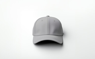 Gray cap mockup for logos & branding, isolated object