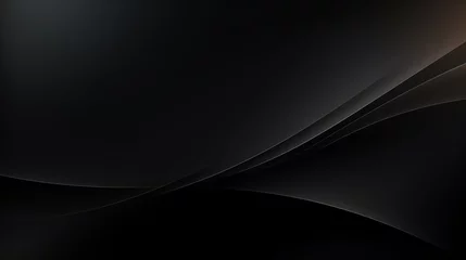 Fotobehang black Mordan square background. Minimal. Gradient. Dark grey banner with geometric shapes, lines, stripes, triangles. Design. Futuristic. © Nenone