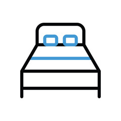 Bed Icon vector stock illustration