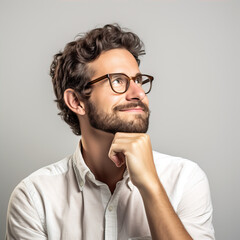 Fototapeta premium The man thinking about something