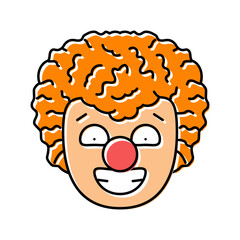 clown carnival vintage show color icon vector. clown carnival vintage show sign. isolated symbol illustration