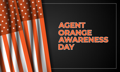 National Agent Orange Awareness Day Background Vector Illustration  - obrazy, fototapety, plakaty