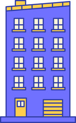 Naklejka premium Apartment building, Real estate icon