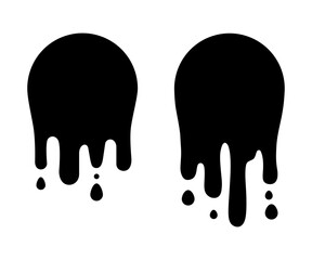 Drops with streaks. A blob flowing down