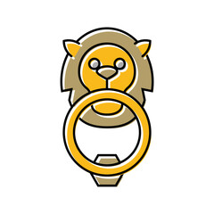 antique hardware hardware furniture fitting color icon vector. antique hardware hardware furniture fitting sign. isolated symbol illustration