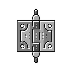 cast iron hardware hardware furniture fitting color icon vector. cast iron hardware hardware furniture fitting sign. isolated symbol illustration