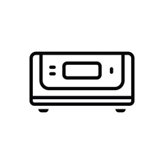 Black line icon for inverter 